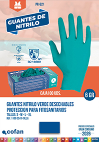 Guantes desechables de nitrilo